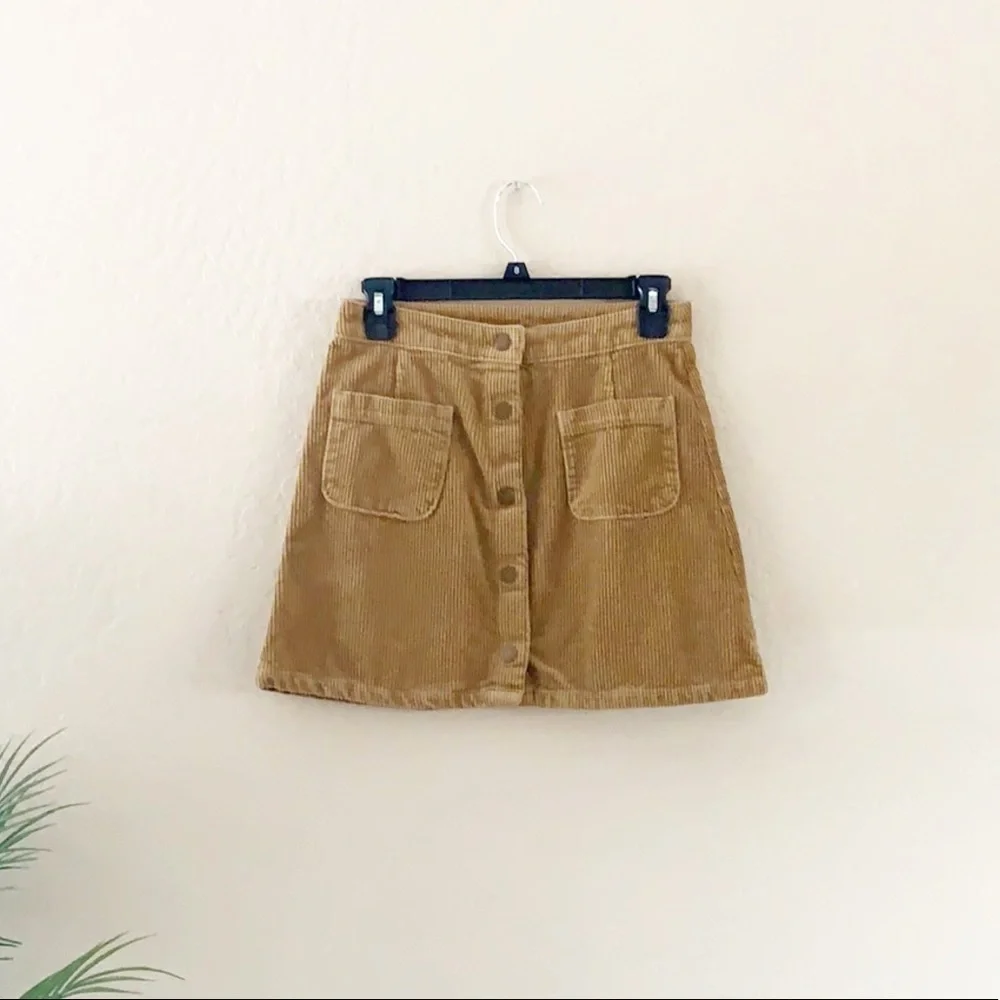 🌿Final Sale Arizona Jean Co. Corduroy Button Up Brown‎ Skirt